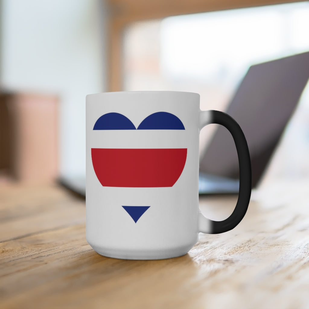 Costa Rica Heart Color Changing Mug