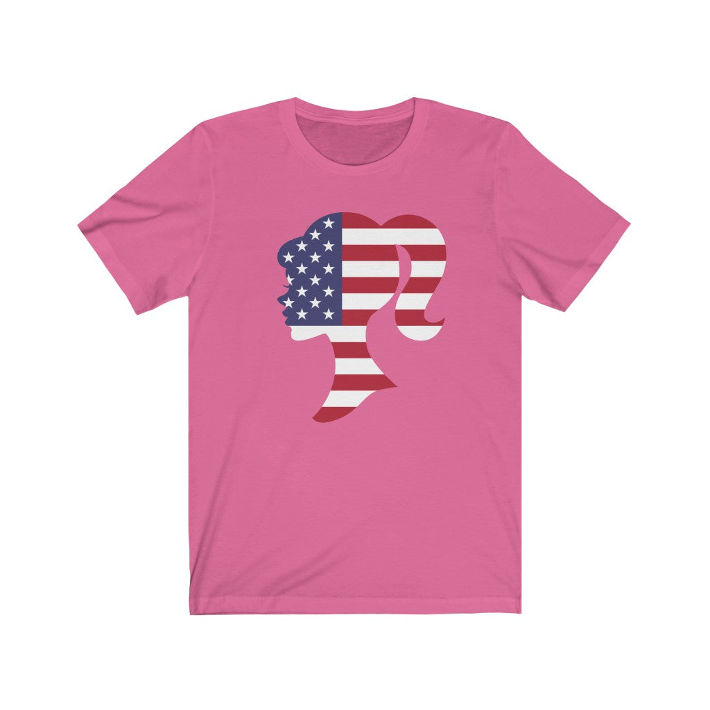 United States of America Girl Flag Premium Tee - Unisex