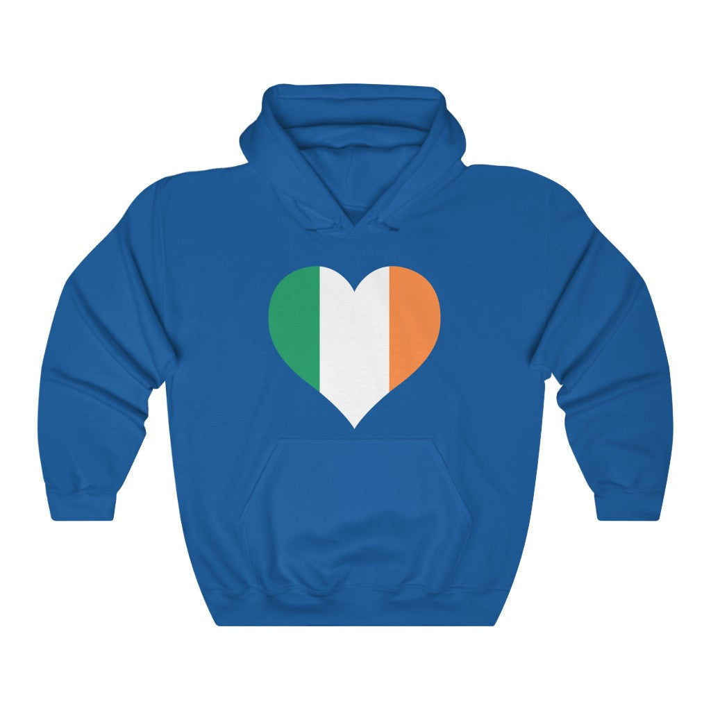 Ireland Heart Flag Hoodie Sweatshirt - Unisex