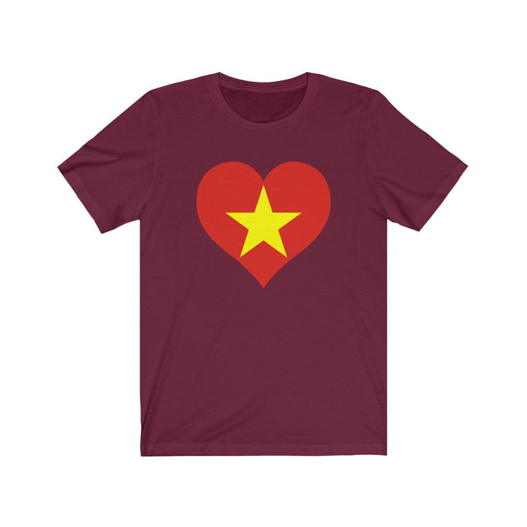 Vietnam Heart Flag Premium Tee - Unisex