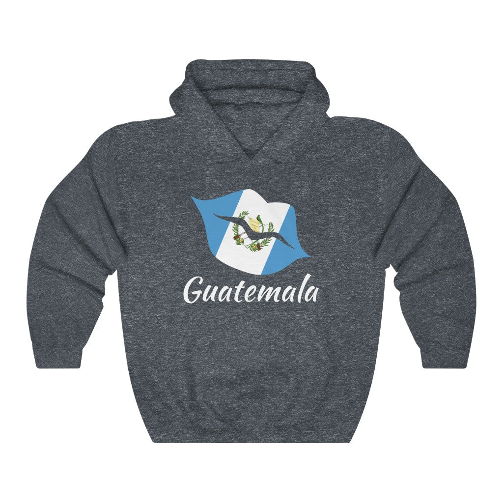 Guatemala Lips Flag Hoodie Sweatshirt 2 - Unisex