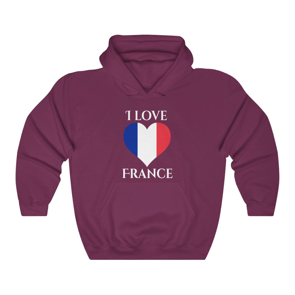 France Heart Flag Hoodie Sweatshirt 2 - Unisex
