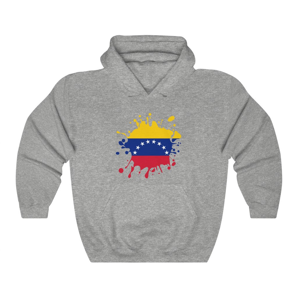 Venezuela Splat Flag Hoodie Sweatshirt - Unisex