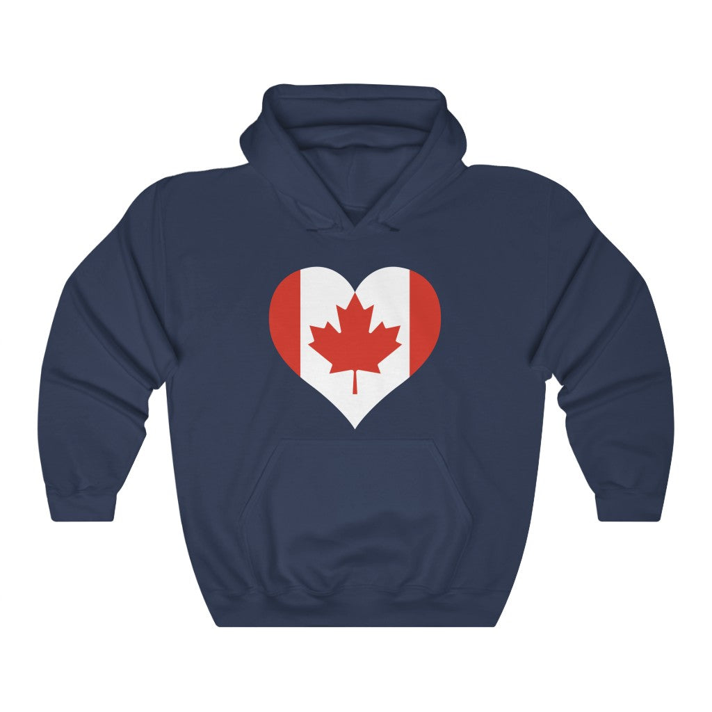 Canada Heart Flag Hoodie Sweatshirt - Unisex