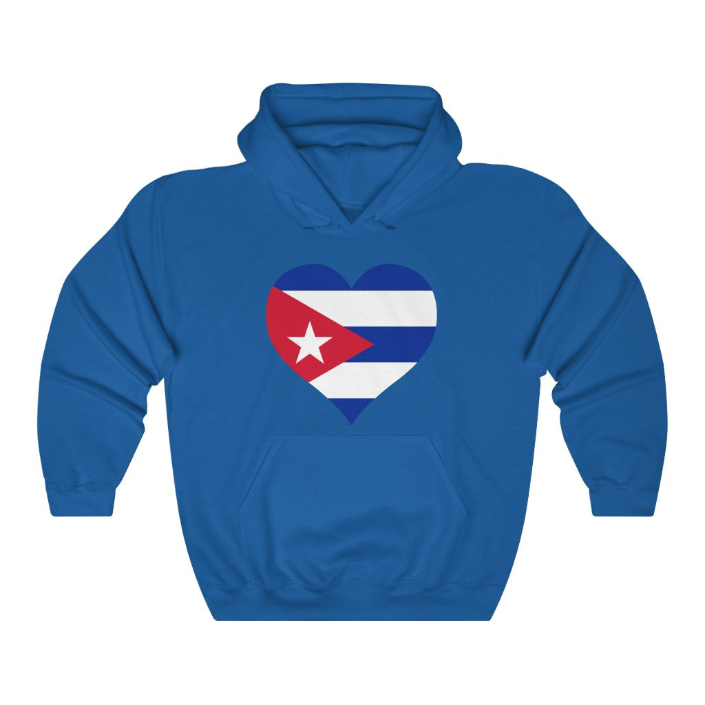 Cuba Heart Flag Hoodie Sweatshirt - Unisex