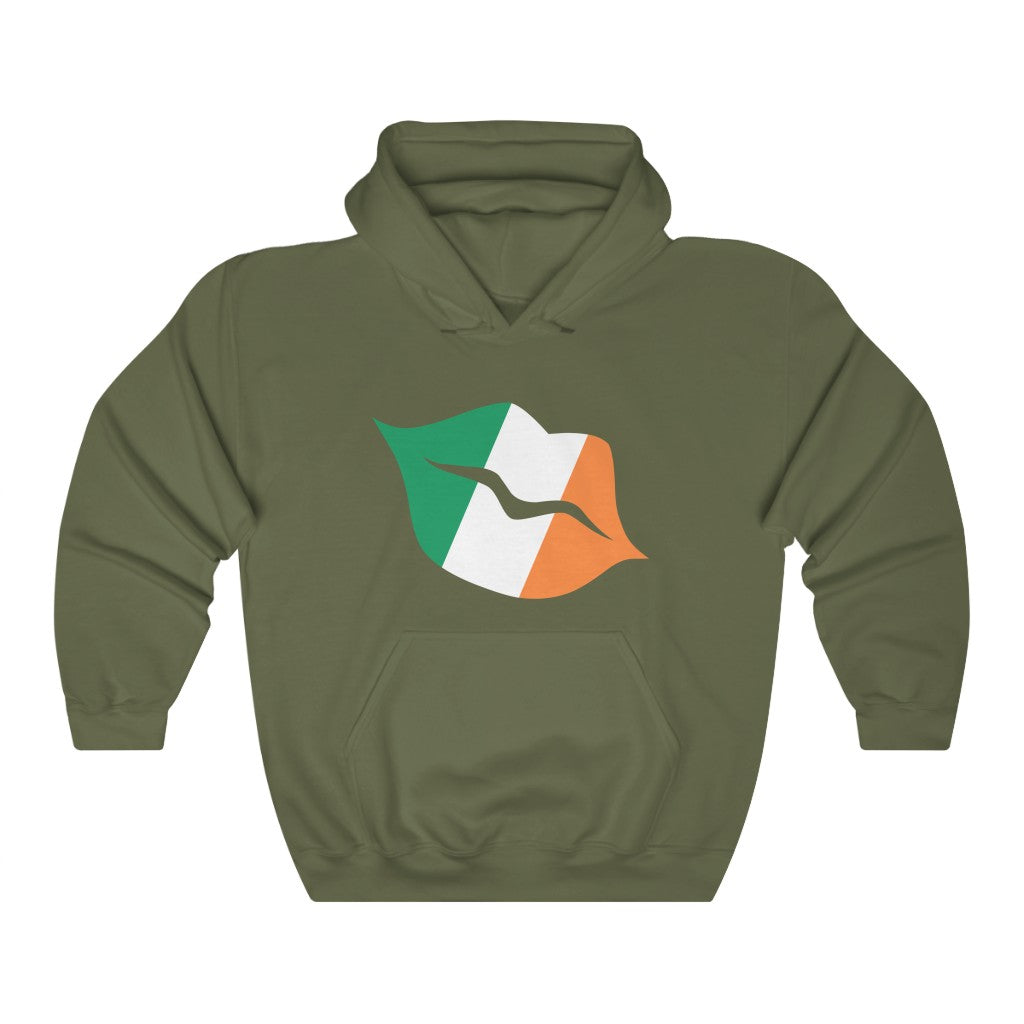 Ireland Lips Flag Hoodie Sweatshirt - Unisex