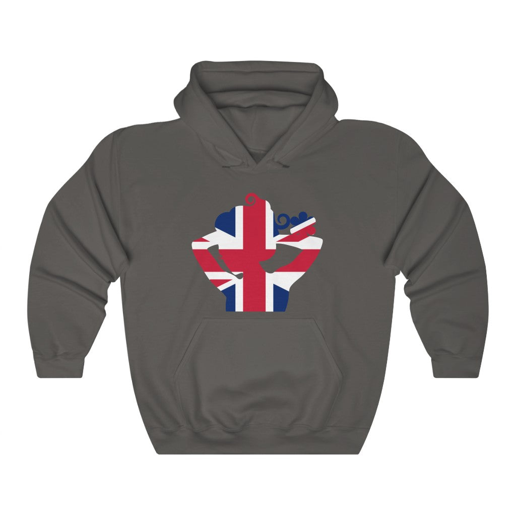 United Kingdom Lady Flag Hoodie Sweatshirt - Unisex
