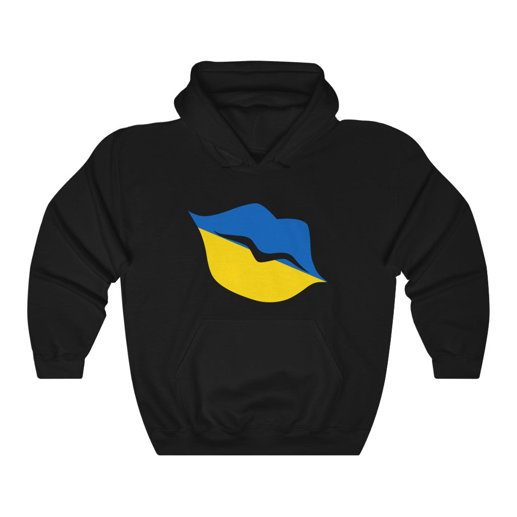 Ukraine Lips Flag Hoodie Sweatshirt - Unisex