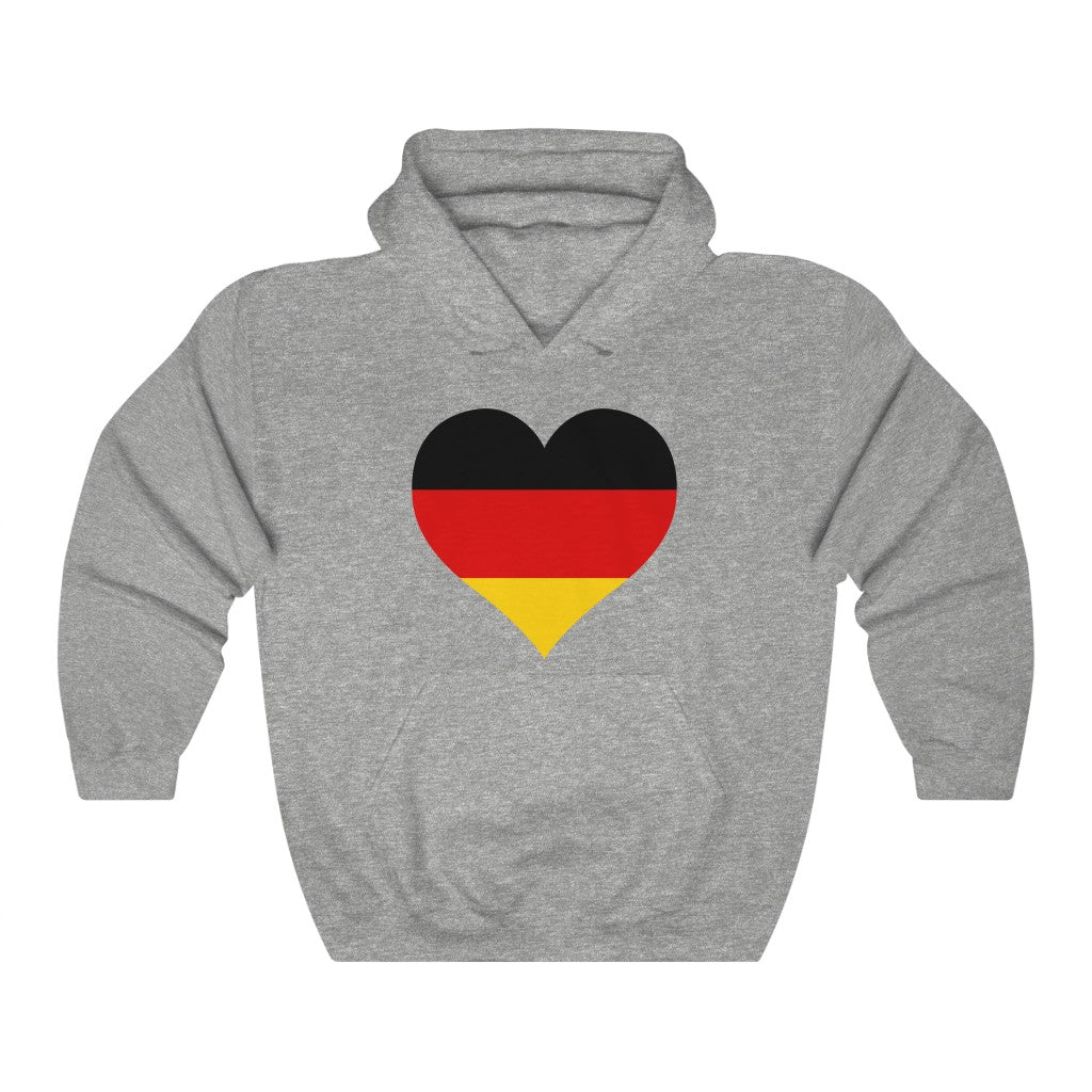 Germany Heart Flag Hoodie Sweatshirt - Unisex