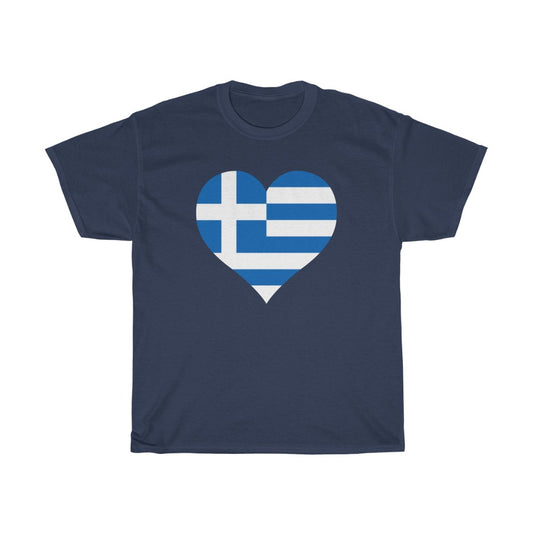 Greece Heart Flag Standard Tee - Unisex