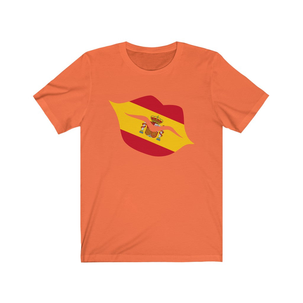 Spain Lips Flag Premium Tee - Unisex