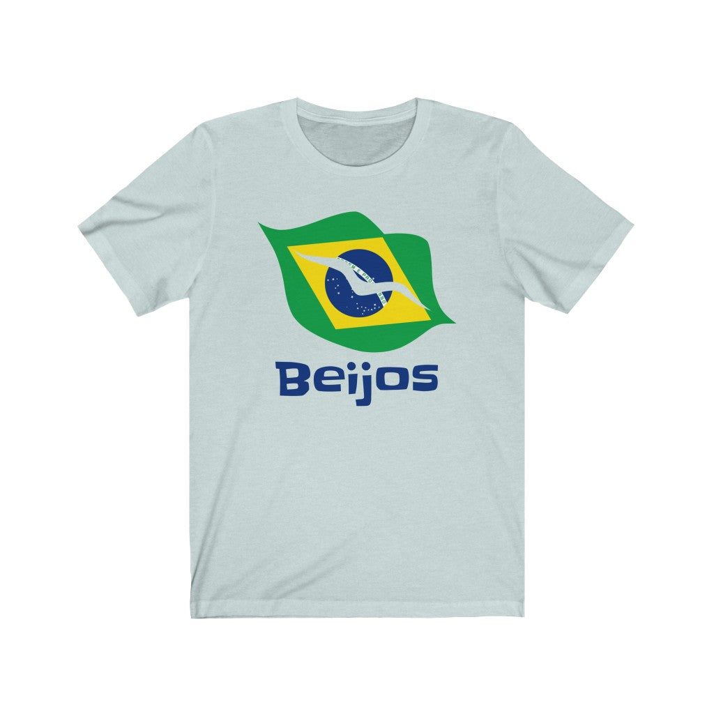 Brazil (Beijos) Lips Flag Premium Tee 1c - Unisex