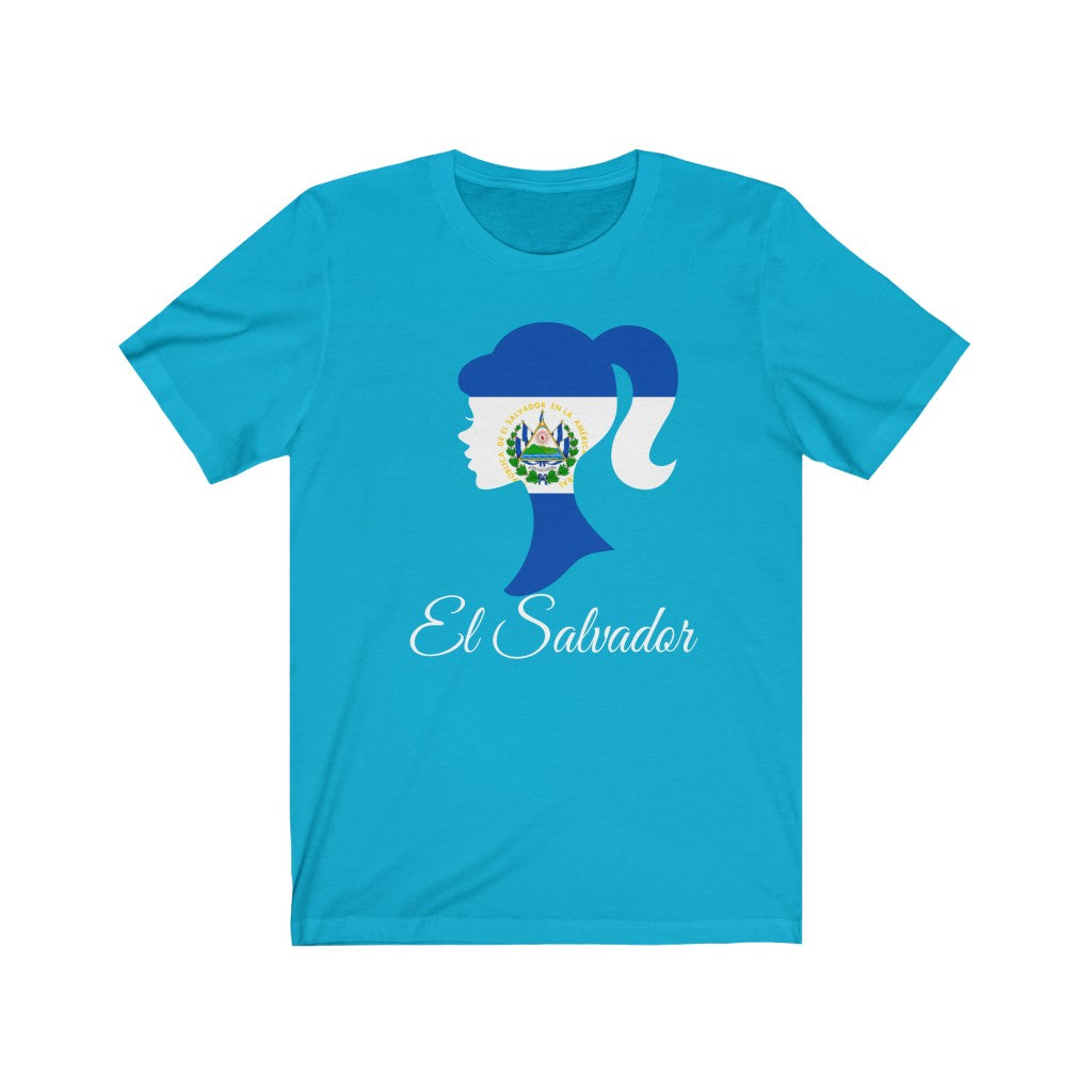 El Salvador Girl Flag Premium Tee 2 - Unisex
