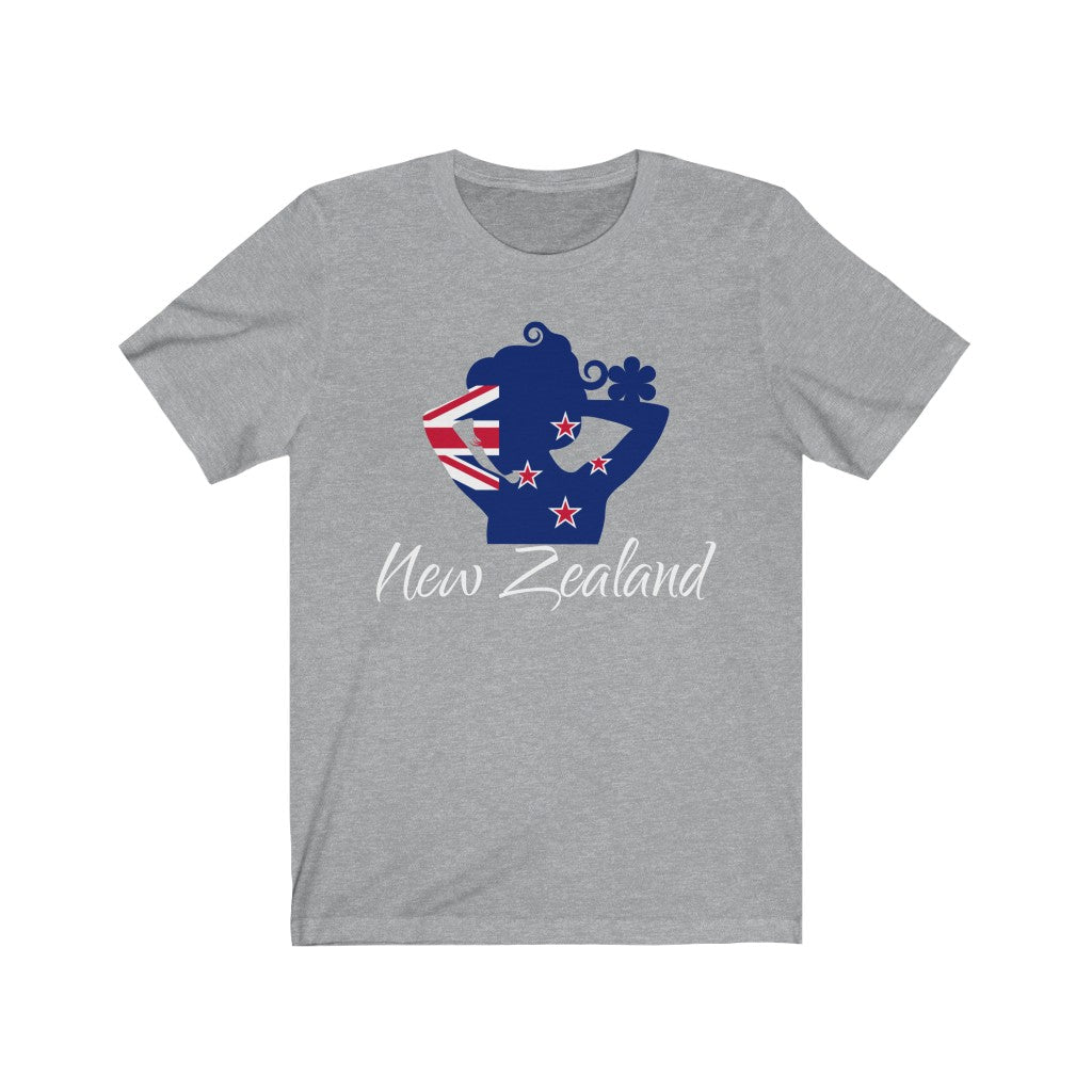 New Zealand Lady Flag Premium Tee 2 - Unisex