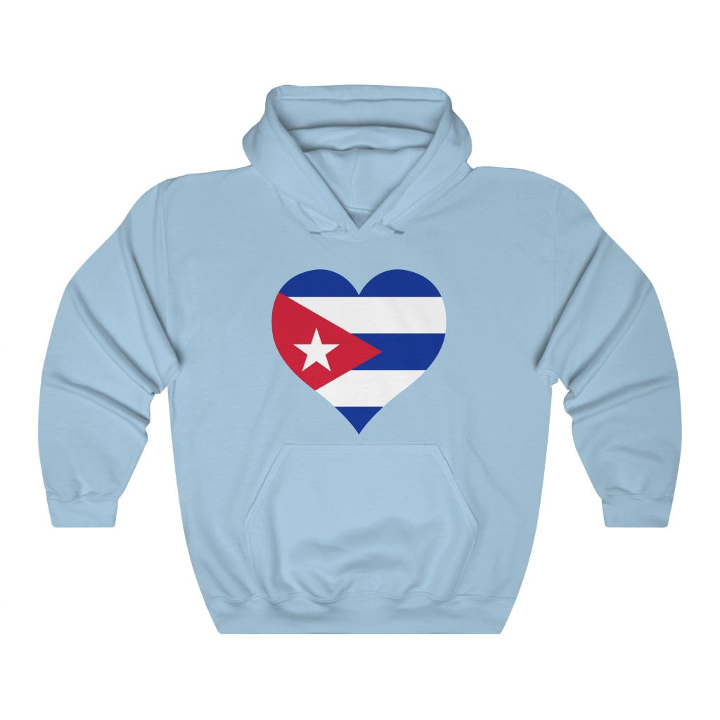 Cuba Heart Flag Hoodie Sweatshirt - Unisex