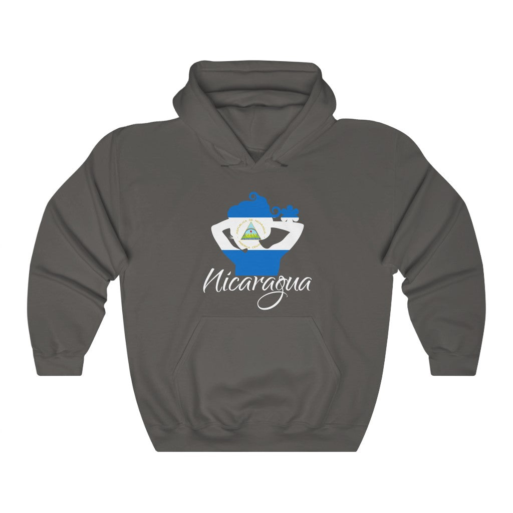 Nicaragua Lady Flag Hoodie Sweatshirt 2 - Unisex