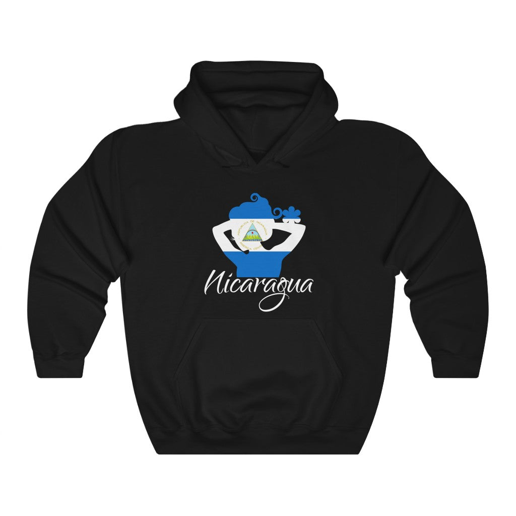 Nicaragua Lady Flag Hoodie Sweatshirt 2 - Unisex