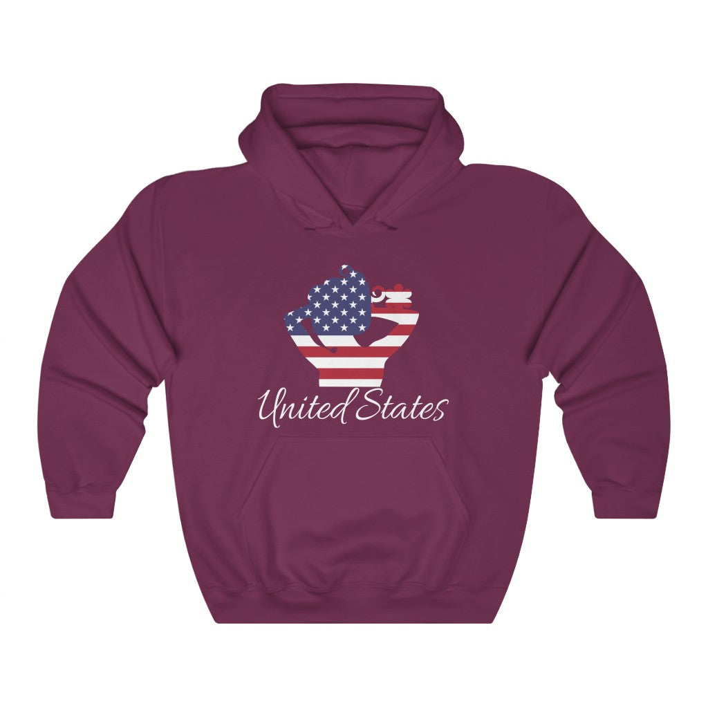 United States of America Lady Flag Hoodie Sweatshirt 2 - Unisex