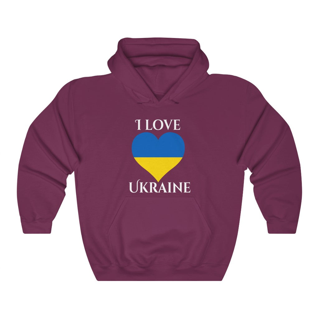 Ukraine Heart Flag Hoodie Sweatshirt 2 - Unisex