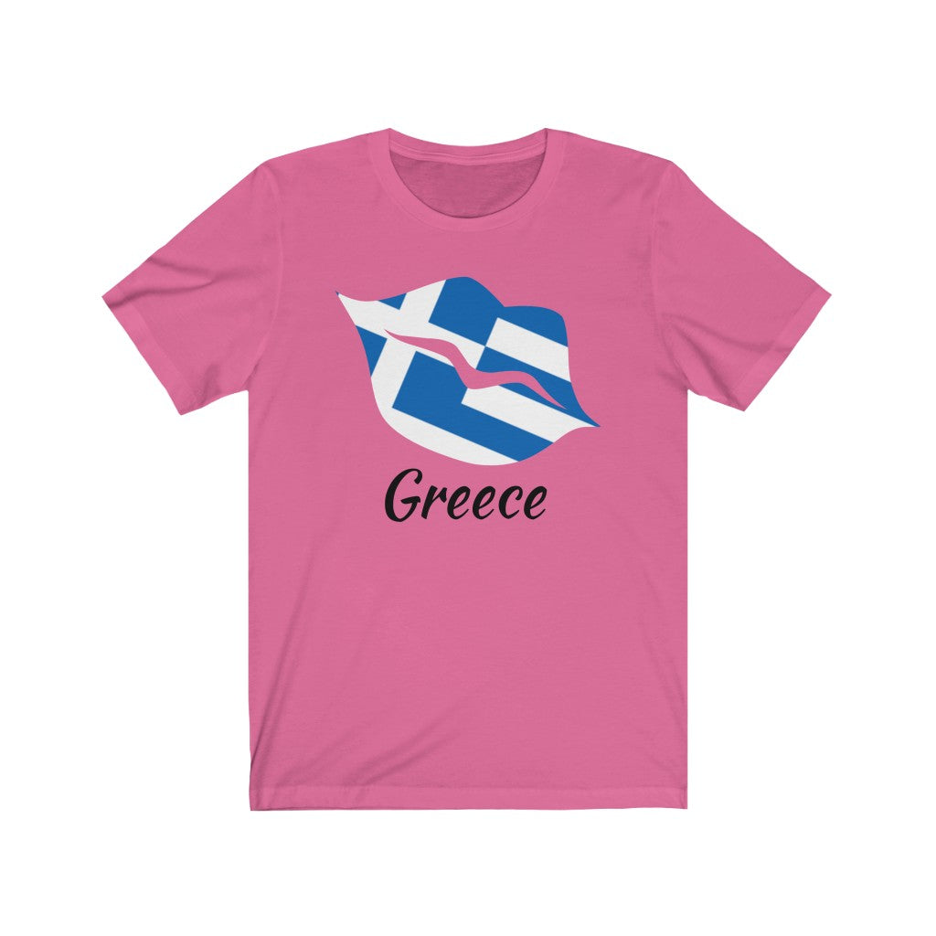 Greece Lips Flag Premium Tee 1 - Unisex
