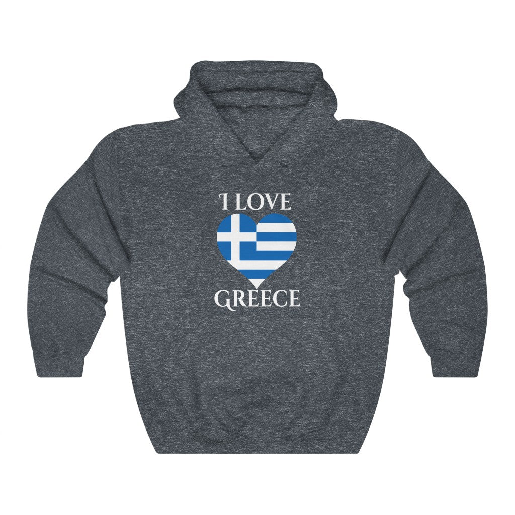 Greece Heart Flag Hoodie Sweatshirt 2 - Unisex