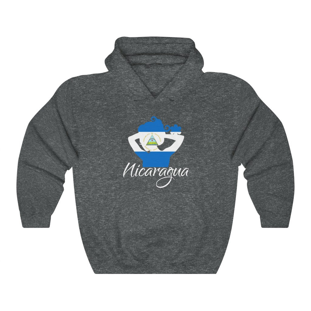 Nicaragua Lady Flag Hoodie Sweatshirt 2 - Unisex