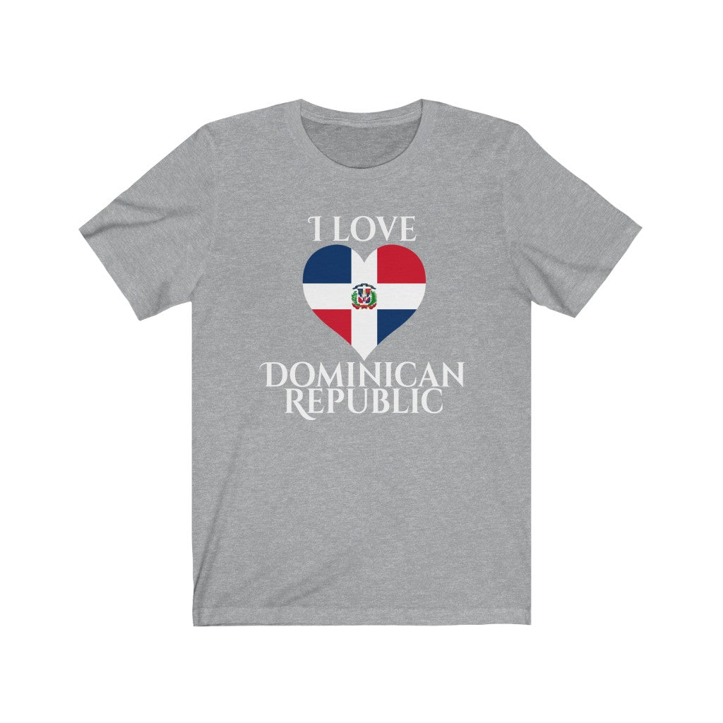 Dominican Republic Heart Flag Premium Tee 2 - Unisex