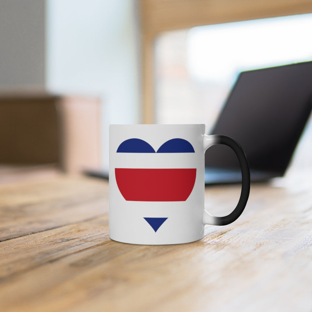 Costa Rica Heart Color Changing Mug