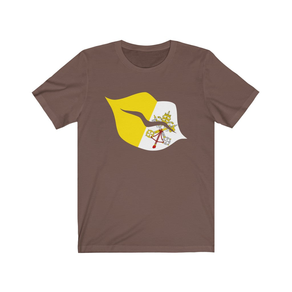 Holy See Lips Flag Premium Tee - Unisex