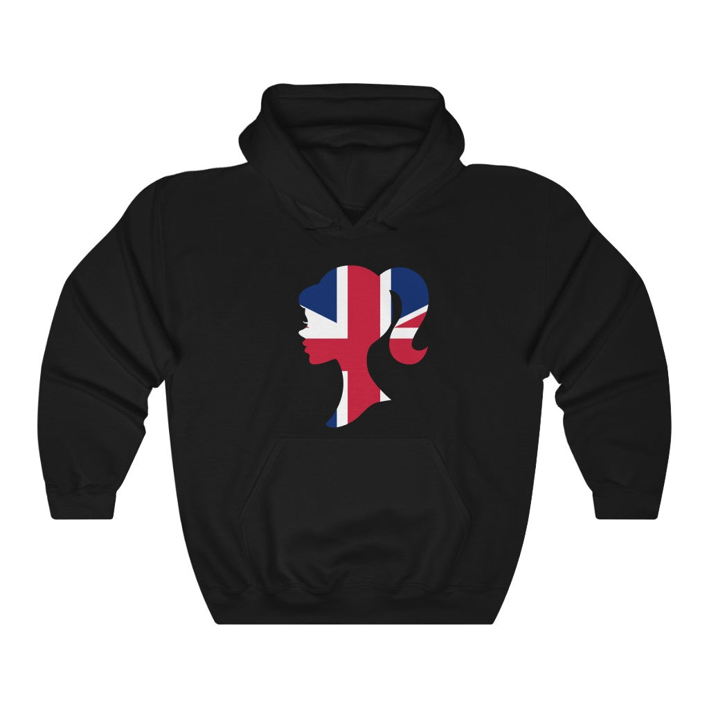 United Kingdom Girl Flag Hoodie Sweatshirt - Unisex