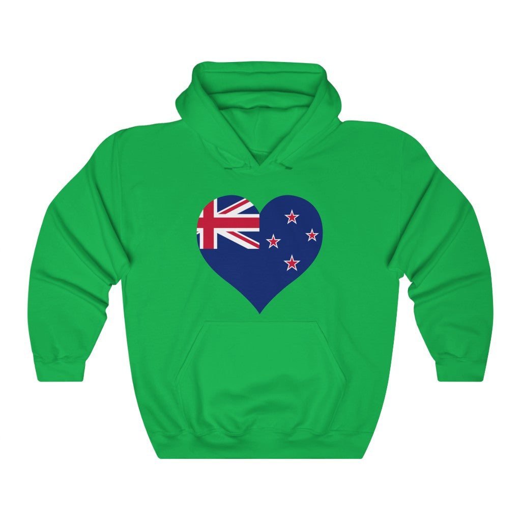 New Zealand Heart Flag Hoodie Sweatshirt - Unisex