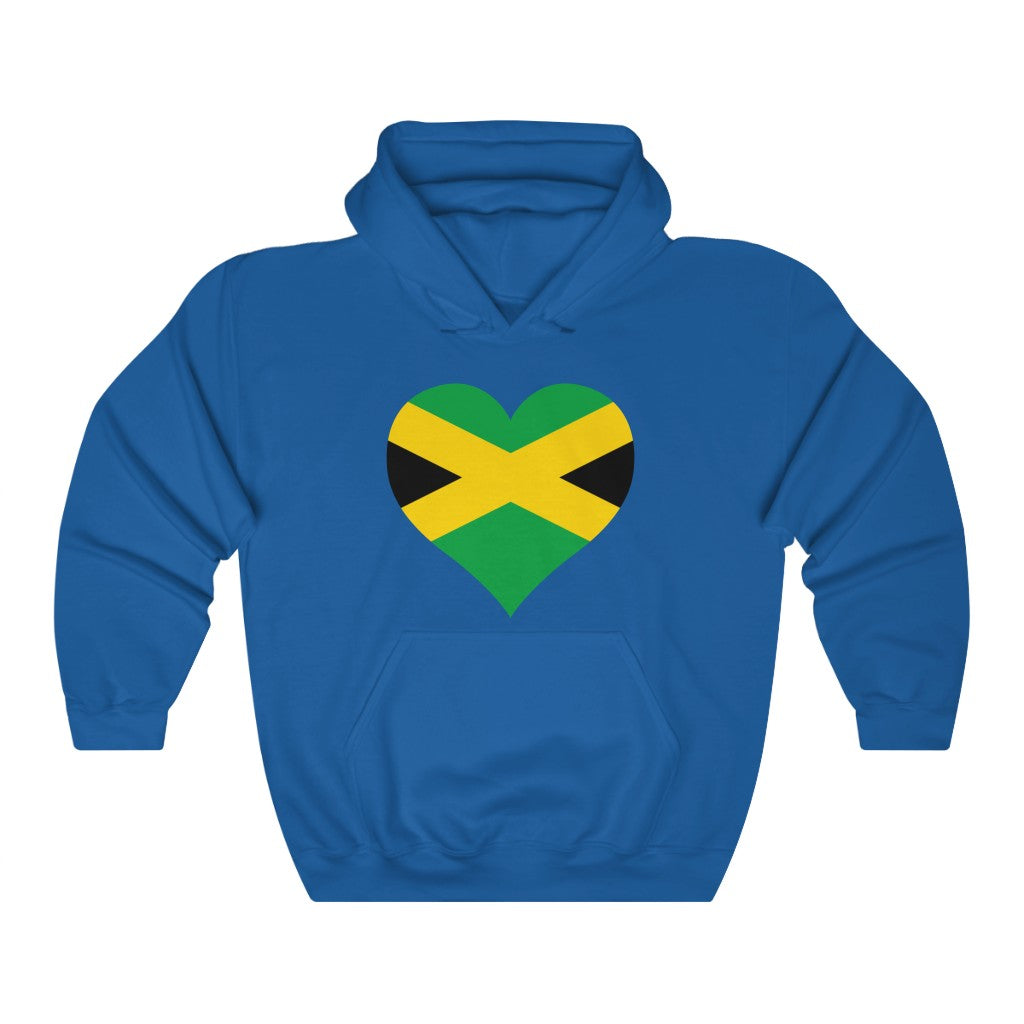 Jamaica Heart Flag Hoodie Sweatshirt - Unisex