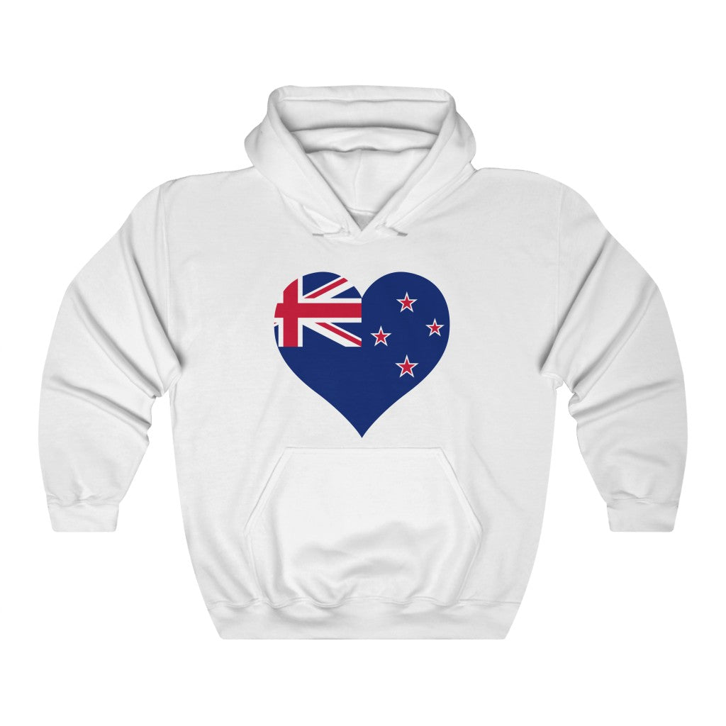 New Zealand Heart Flag Hoodie Sweatshirt - Unisex