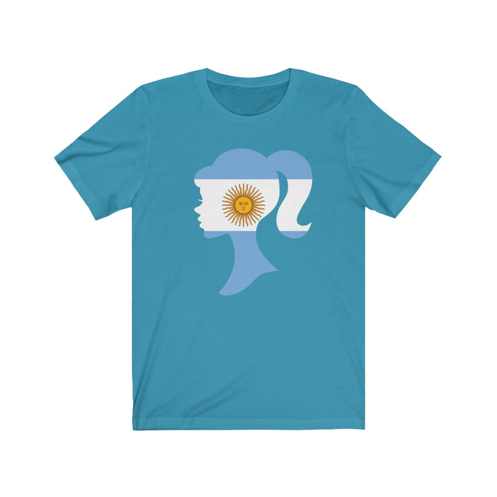 Argentina Girl Flag Premium Tee - Unisex
