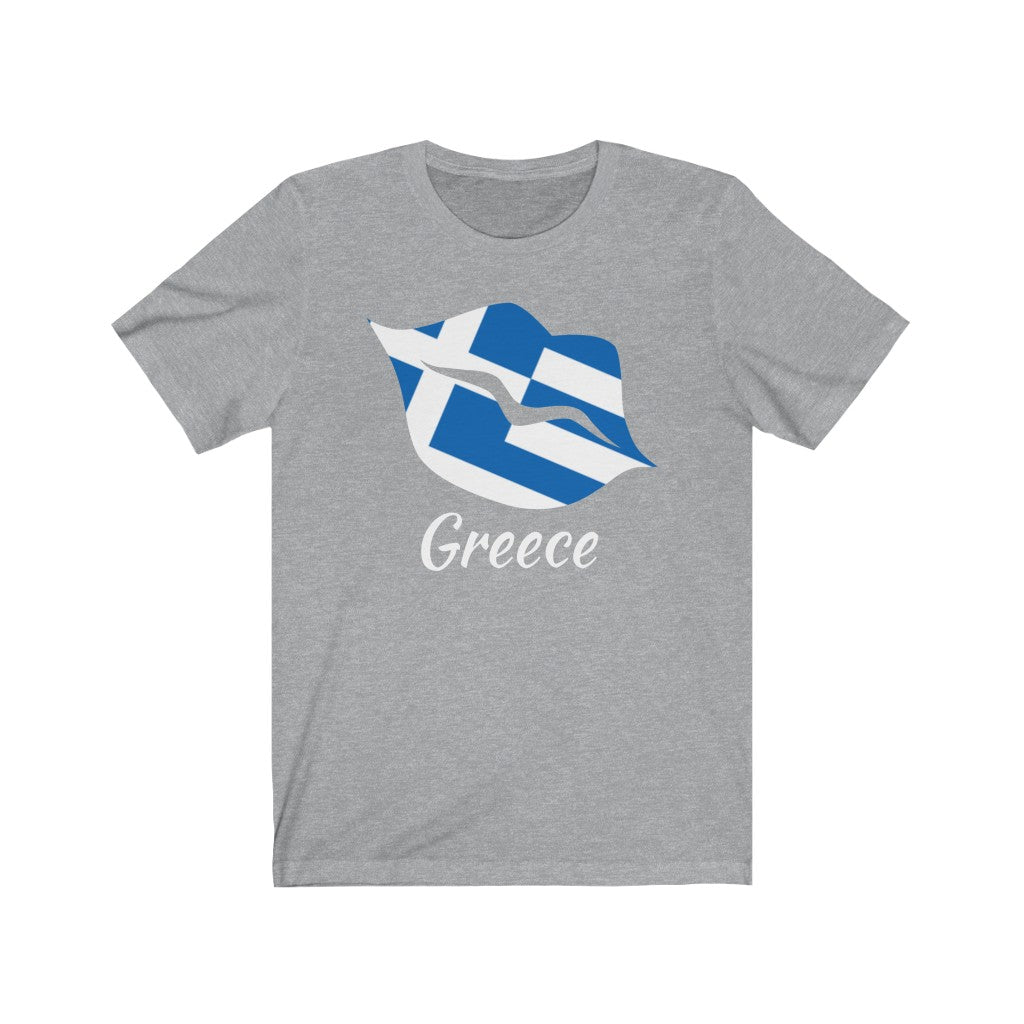 Greece Lips Flag Premium Tee 2 - Unisex