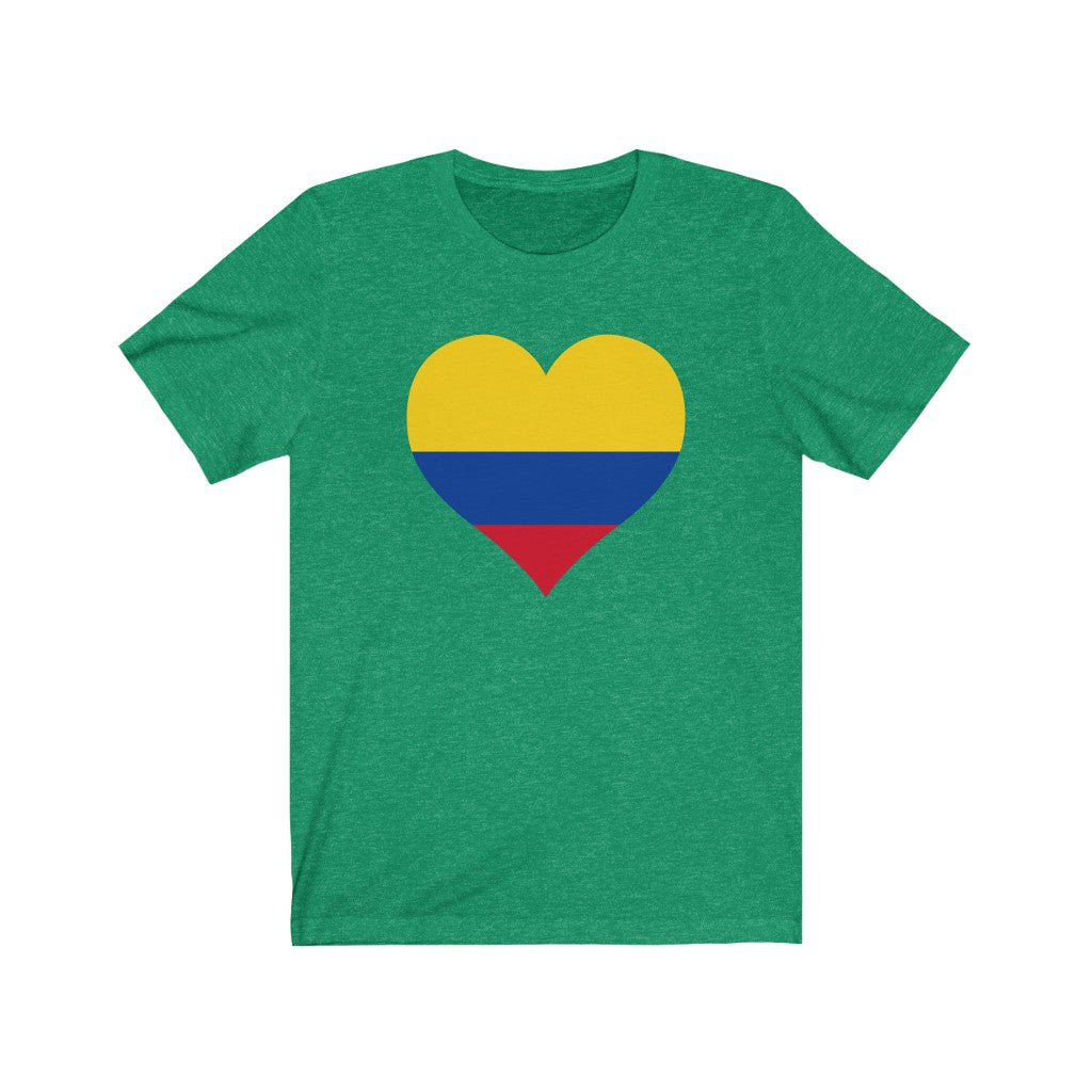 Colombia Heart Flag Premium Tee - Unisex