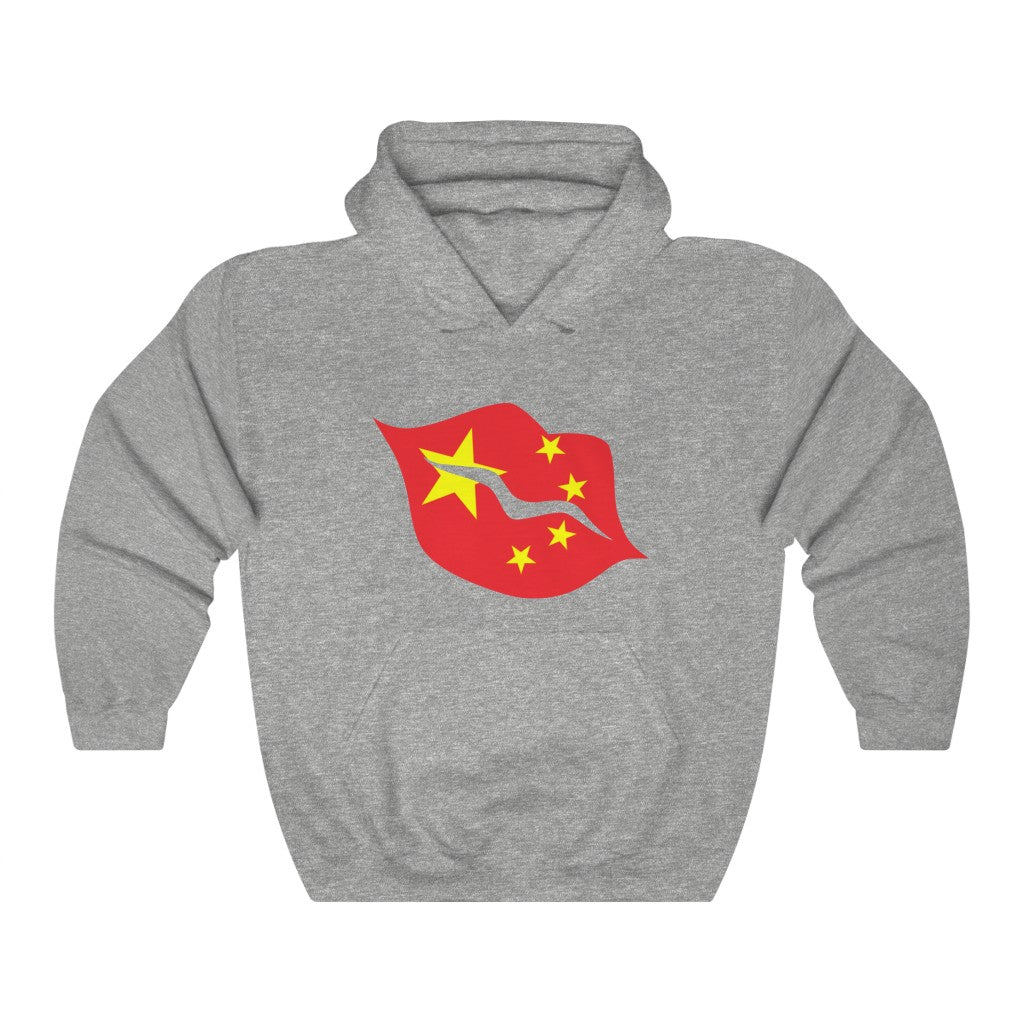 China Lips Flag Hoodie Sweatshirt - Unisex