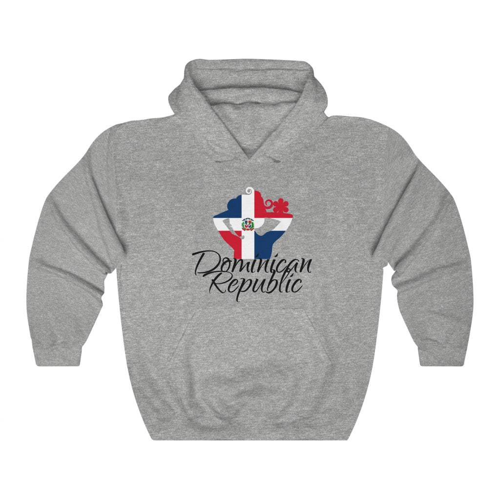 Dominican Republic Lady Flag Hoodie Sweatshirt 3 - Unisex