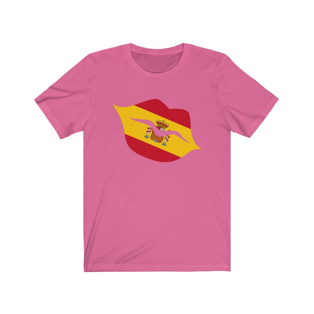 Spain Lips Flag Premium Tee - Unisex