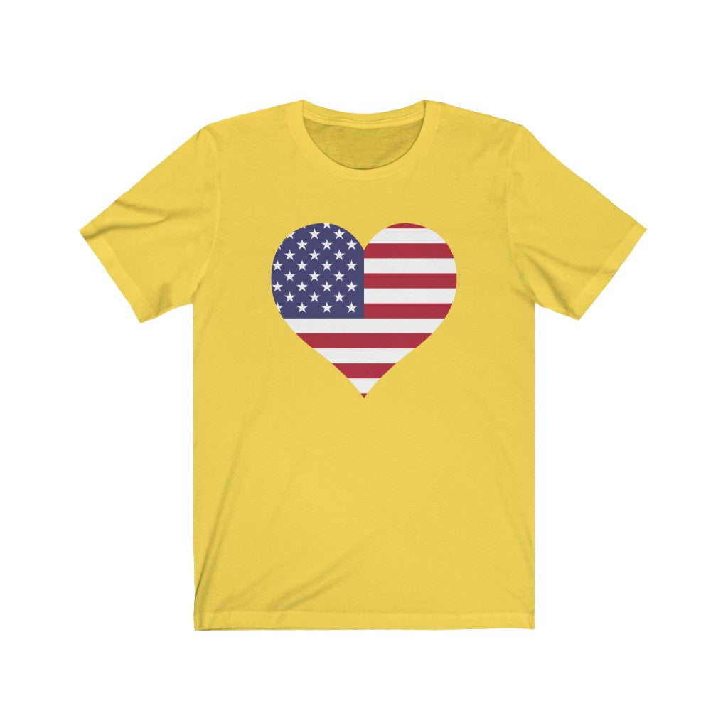 United States of America Heart Flag Premium Tee - Unisex