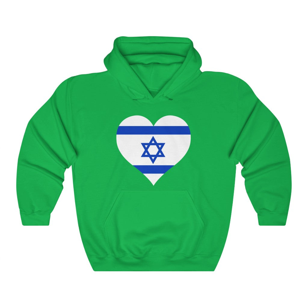 Israel Heart Flag Hoodie Sweatshirt - Unisex