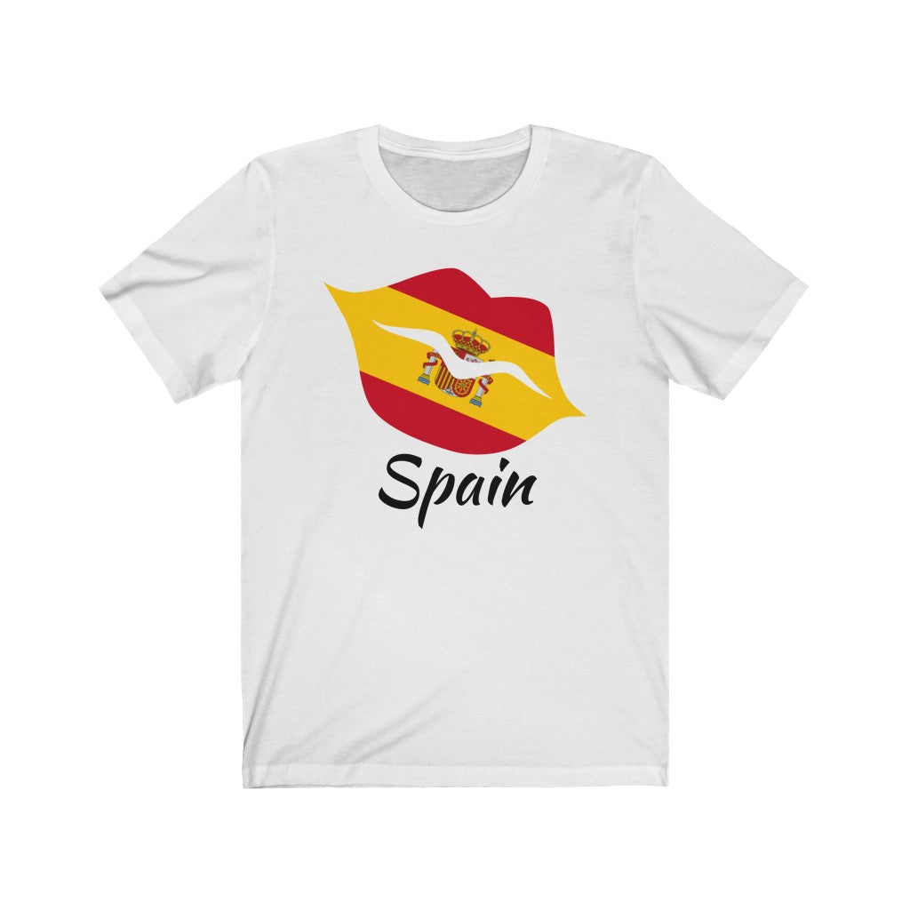 Spain Lips Flag Premium Tee 1 - Unisex