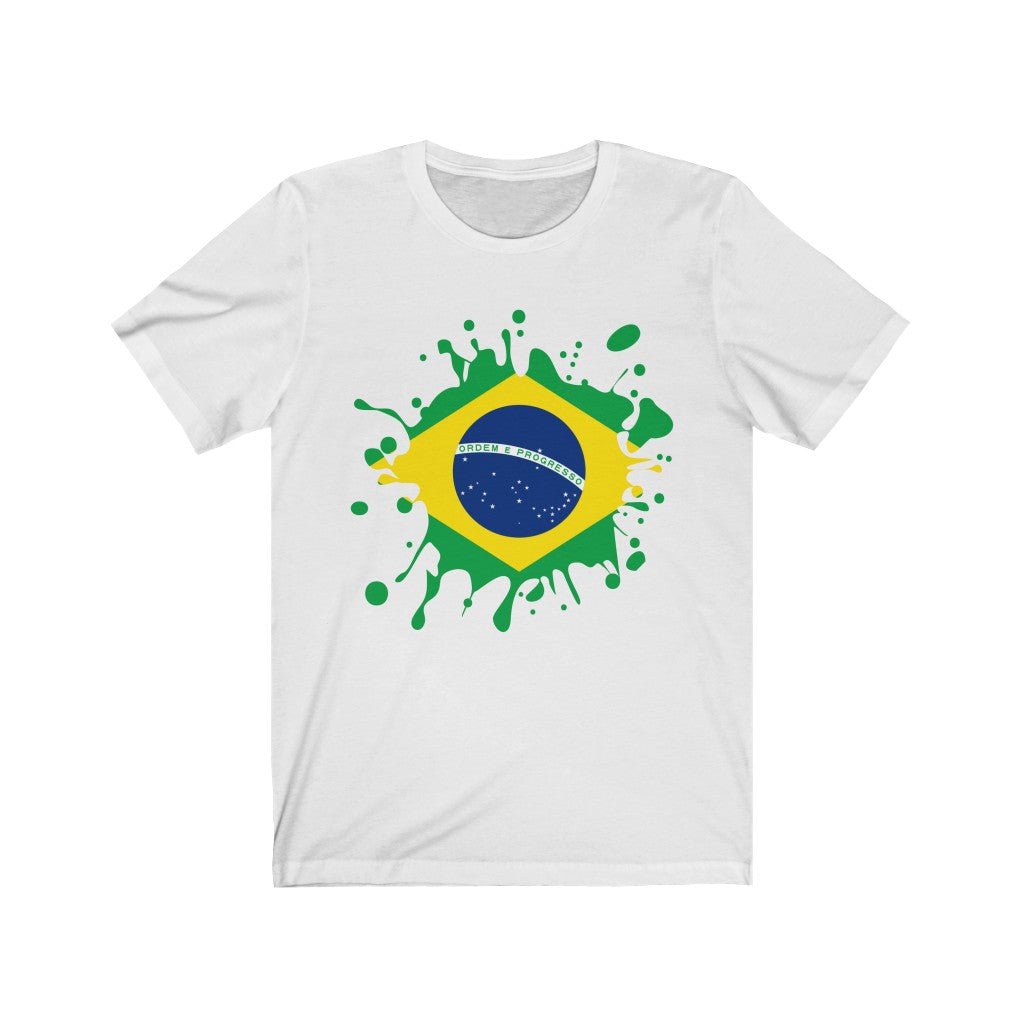 Brazil Splat Flag Premium Tee - Unisex