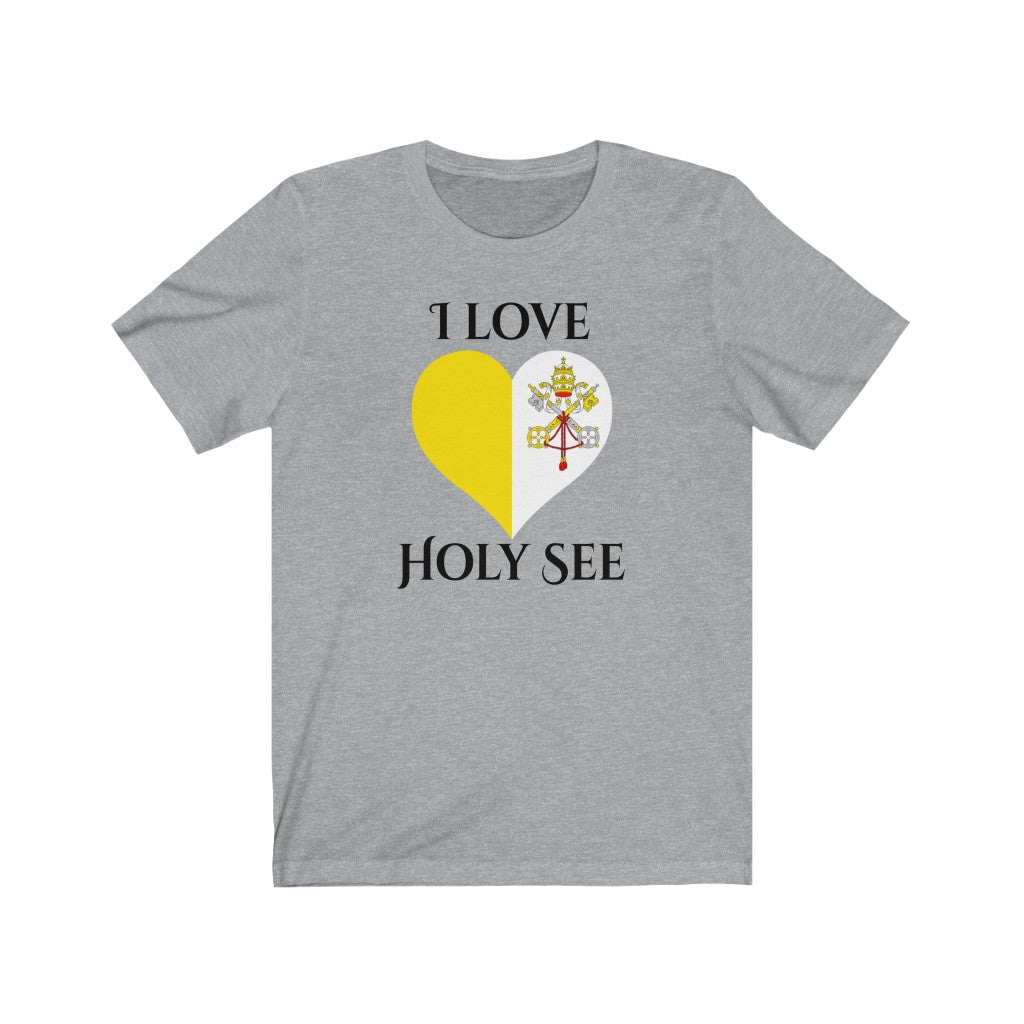 Holy See Heart Flag Premium Tee 1 - Unisex