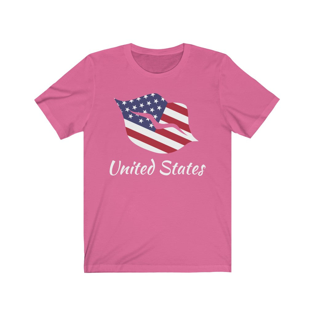 United States of America Lips Flag Premium Tee 2 - Unisex