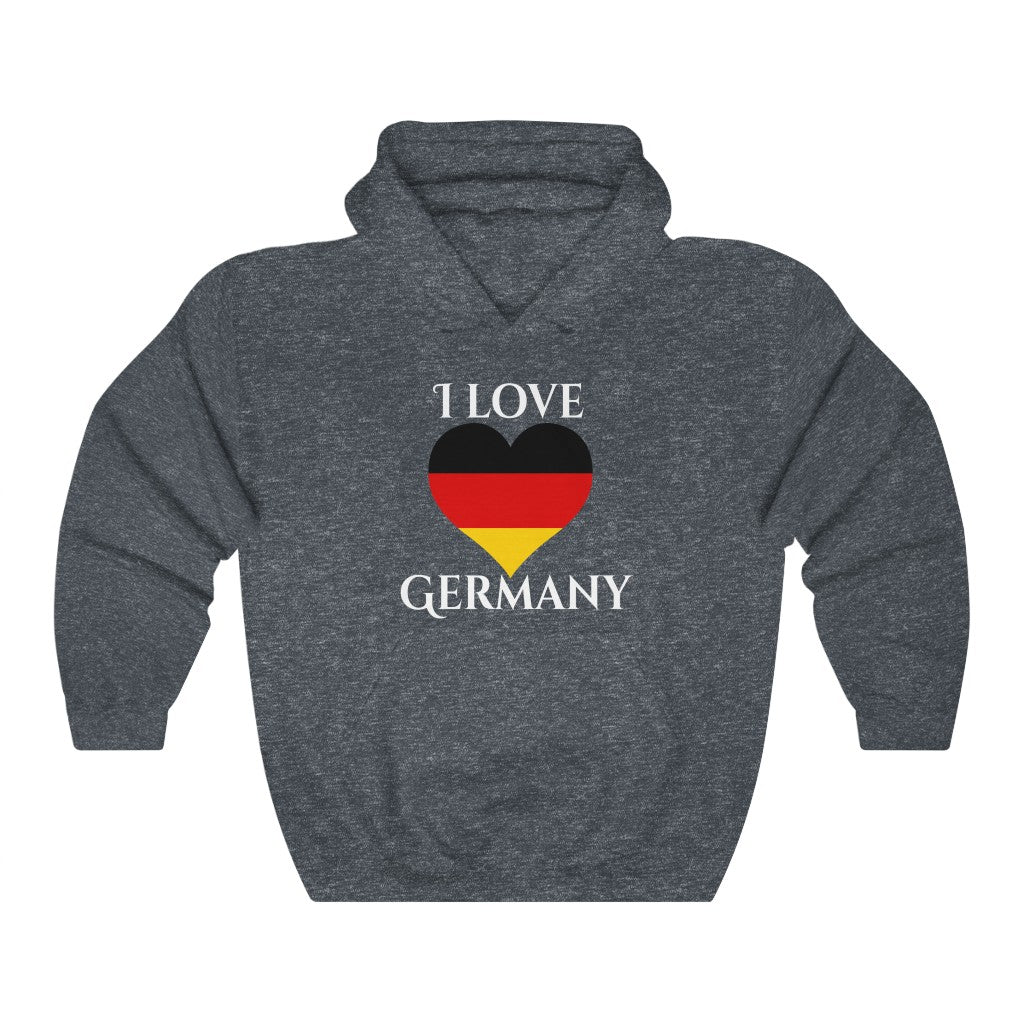 Germany Heart Flag Hoodie Sweatshirt 2 - Unisex