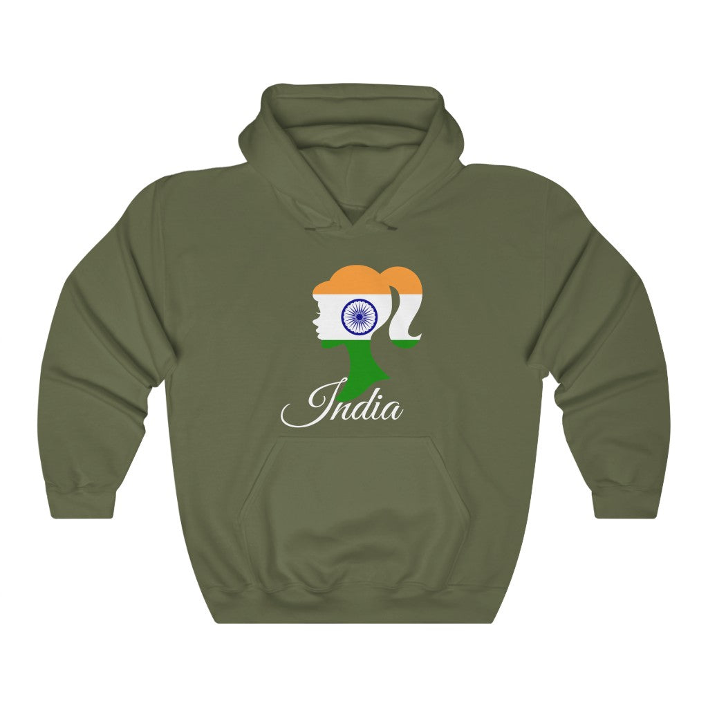 India Girl Flag Hoodie Sweatshirt 2 - Unisex