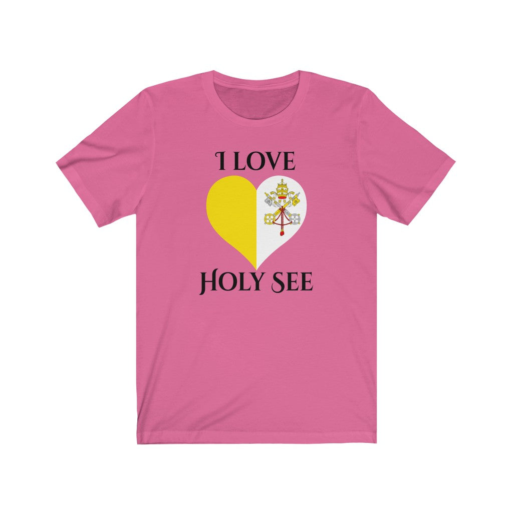 Holy See Heart Flag Premium Tee 1 - Unisex