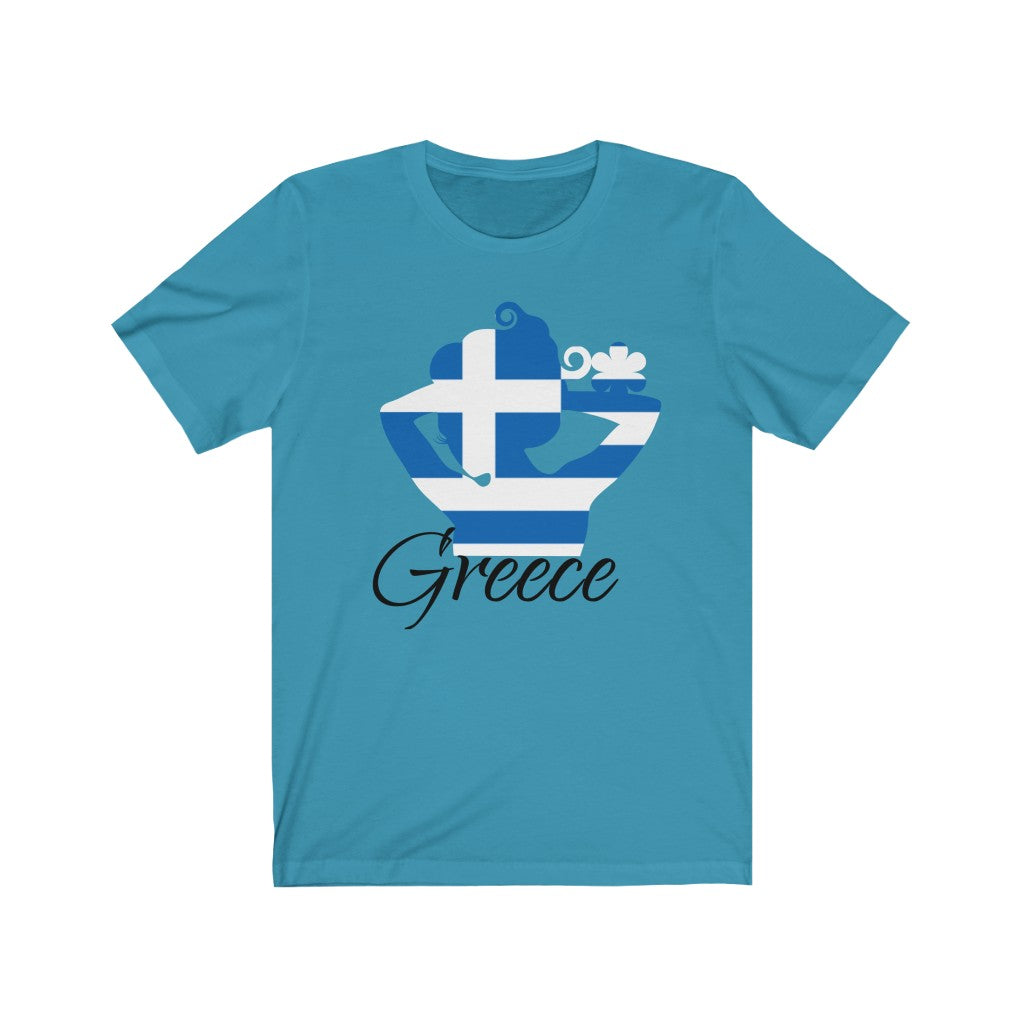 Greece Lady Flag Premium Tee 1 - Unisex