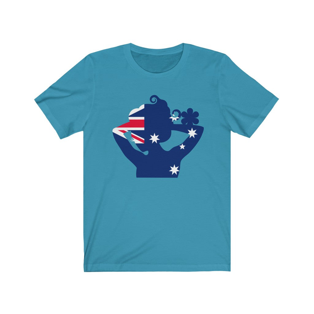Australia Lady Flag Premium Tee - Unisex